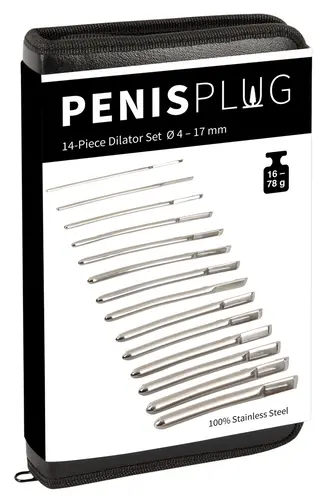 Orion Penis Plug 14-Piece Dilator Set 4mm to 17mm