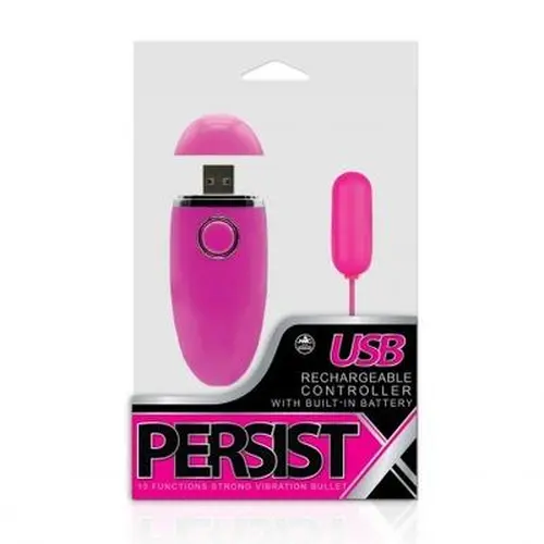 Excellent Power PERSIST X 10 Function Bullet with Rechargeable Controller Pink