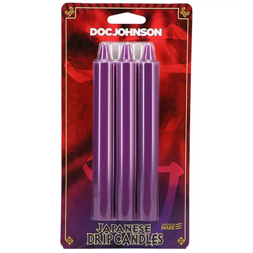 Doc Johnson Japanese Drip Candles - 3 Pack Purple