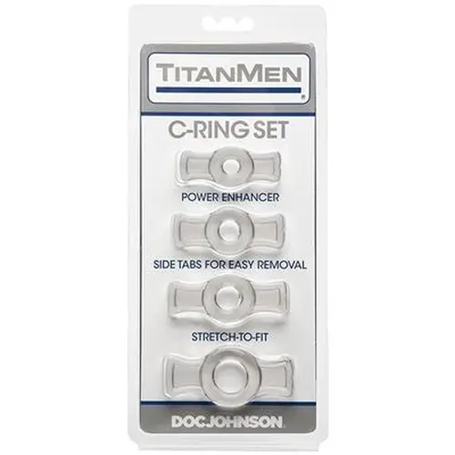 Doc Johnson Titanmen Tools - Cock Ring Set - Clear