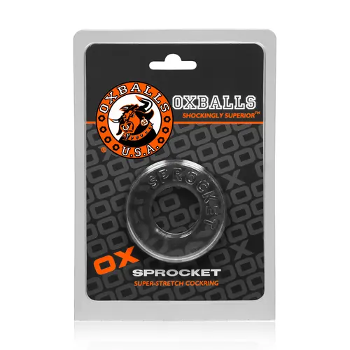 New Products In Stock OXBALLS SPROCKET no-roll comfort cockring CLEAR
