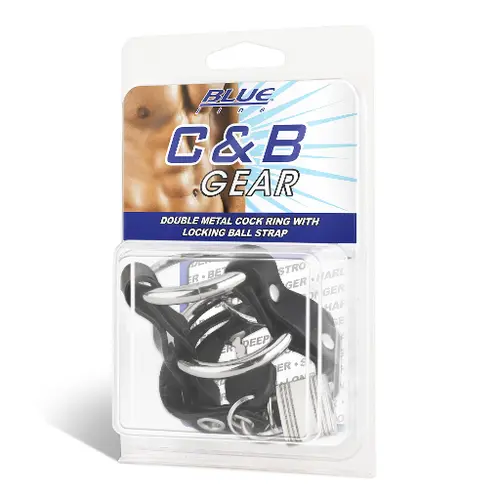 Electric EEL, Inc DOUBLE METAL COCK RING WITH LOCKING BALL STRAP