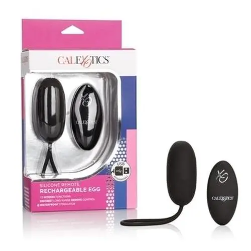 Calexotics Silicone Remote Rechargeable Egg Black