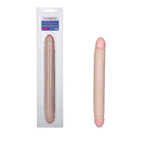 Calexotics Ivory Duo Smooth Double Dong 12