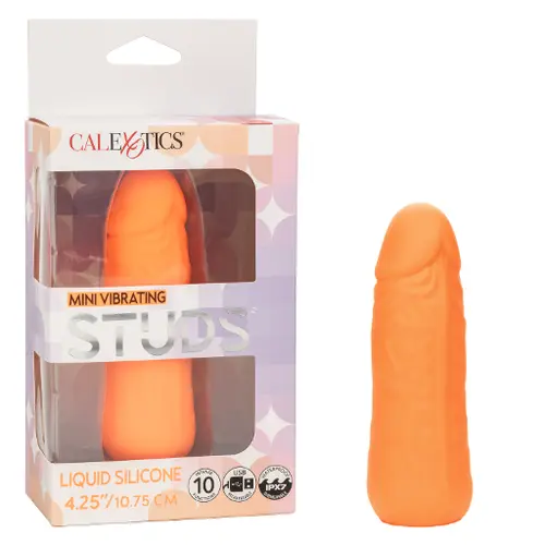 Calexotics New Products In Stock Mini Vibrating Studs® - Orange 4.25
