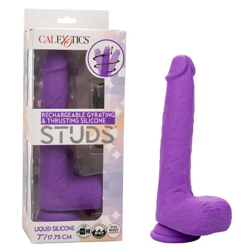 Calexotics New Products In Stock Rechargeable Gyrating & Thrusting Silicone Studs® purple 7