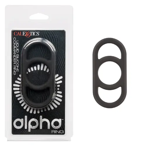 Calexotics New Products In Stock Alpha Liquid Silicone Commander Ring - Black