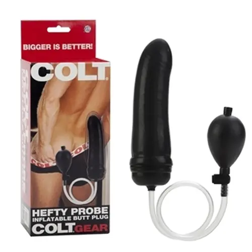 Calexotics Colt Hefty Probe Inflatable Butt Plug - Black