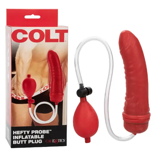 Calexotics Colt Hefty Probe Inflatable Butt Plug - Red
