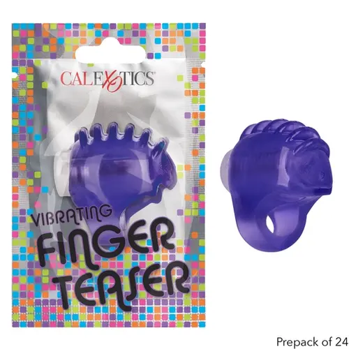 Calexotics Foil Pack Vibrating Finger Teaser - Purple (Prepack 24)