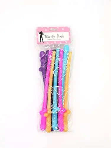 AAPD Thirsty Girls - Dicky Sippy Straws 10Pack Coloured