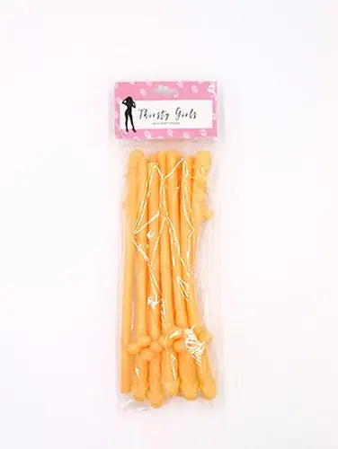 AAPD Thirsty Girls - Dicky Sippy Straws 10Pack Flesh